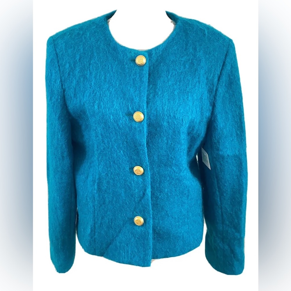 Vintage Harris Wallace Retro Blazer Jacket Mohair Wool SIze 12